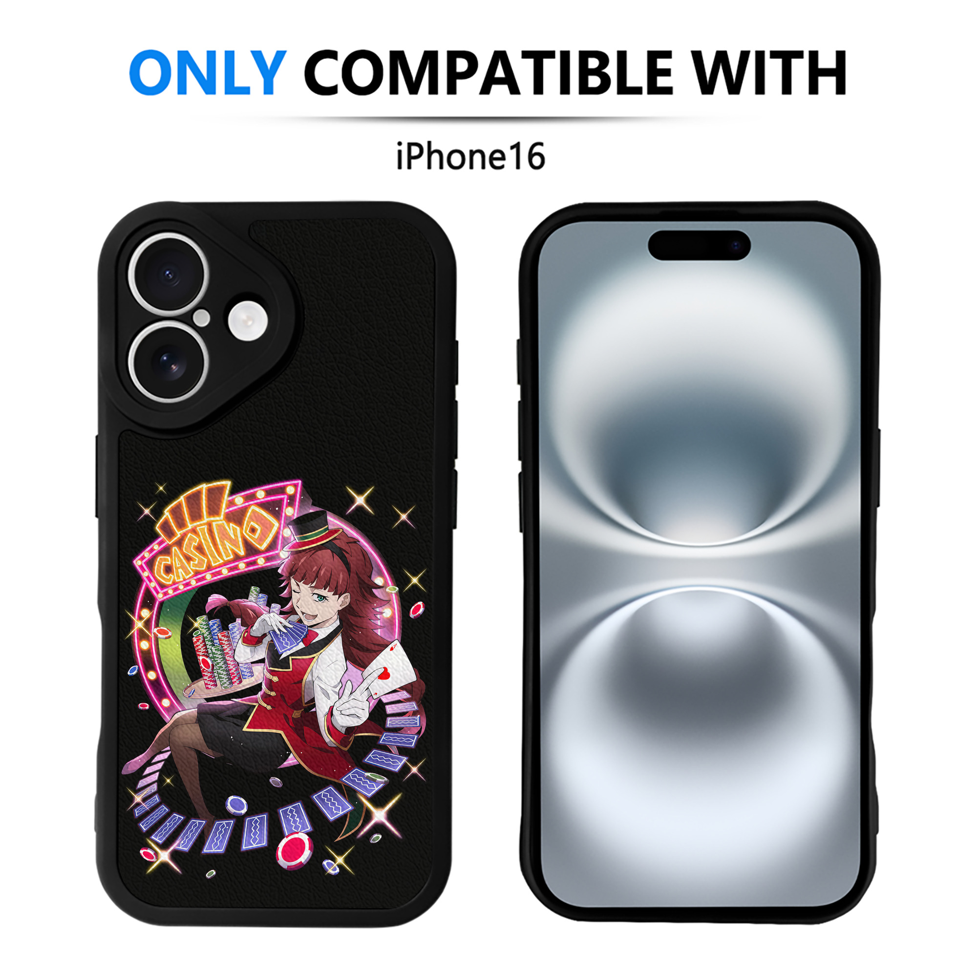 （画像用） 文豪ストレイドッグス Bungo Stray Dogs 【iPhone 16シリーズ対応】シリコンスマホケース（レザー調） 材質：シリコン